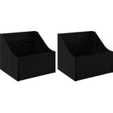  Kutija za LP ploče 2 kom. Crni hrast 37 x 33 x 32 cm | shoptok.hr