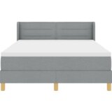  Krevet s podnicom i madracem svjetlosive boje 140x190 cm tkanina | shoptok.hr