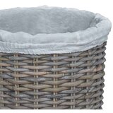  Kanta za rublje s poklopcem 2 pcs Kubu siva Kubu Ratan - Siva | shoptok.hr