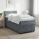  Boxspring krevet s madracem Tamnosiva 80 x 200 cm Baršun Plava | Shoptok.si