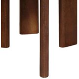  Stolovi za slaganje 3 pcs Tamno smeđa Čvrsto drvo manga | shoptok.hr