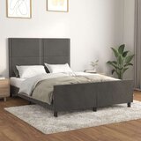 Posteljni okvir z vzglavjem temno siv 140x200 cm žamet, (20736816) Cene