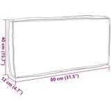 vidaXL Blazina za palete za hrbet Siva 80x40x12 cm Oxford tkanina | Shoptok.si