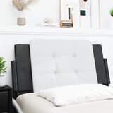  Jastuk za uzglavlje Zadar crno-bijeli 100 cm umjetna koža | shoptok.hr