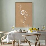  Slika - White Flamingo (1 Part) Vertical 40x60 U prirodnom drvenom okviru | shoptok.hr