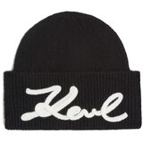 Karl Lagerfeld Kape K SIGNATURE CROCHET BEANIE Črna Cene