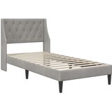  Okvir kreveta s madracem Svijetlo siva 90 x 190 cm Baršun | shoptok.hr