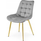  BERA stolica - svijetlosivi baršun / zlatne noge x 4 | shoptok.hr