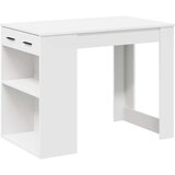 vidaXL Stol s ladicom i policom bijeli 102x62x77,5 cm izrađeno drvo | shoptok.hr