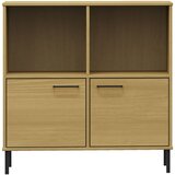  Regal za knjige smeđi 90 x 35 x 90,5 cm od masivnog drva OSLO | Eponuda.com