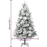 vidaXL božićno drvce led sa snijegom i šiškama 195 cm pvc i pe | shoptok.hr