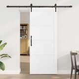vidaXL Klizna Vrata s Setom Bijela 83x202 cm Čvrsta Drvo Borovina, Unutarnja Vrata 'ORKDAL'Bijela 83x202x4 cm Čvrsta Drvo Borovina | shoptok.hr