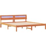  Krevetna konstrukcija S LED lampica s uzglavljem Voštano smeđa 180 x 200 cm | shoptok.hr