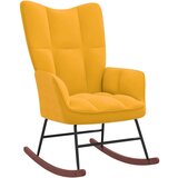  Stolica za ljuljanje s osloncem za noge boja senfa baršunasta | shoptok.hr