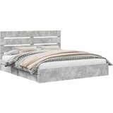  Krevet s od storage s uzglavljem Betonski sivi 200 x 200 cm | shoptok.hr