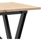  Blagovaonski stol X-oblika 100x50x75 cm od borovine i čelik | shoptok.hr