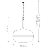 Elstead Lighting VISEČA NIHALNA SVETILKA Eurofase 51/66 cm 40 W E27 | Shoptok.si