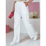 DStreet Spodnie damskie dresowe wide leg DRESLINA białe | shoptok.hr