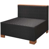 Poli 9-dijelna vrtna garnitura od poliratana s jastucima crna | shoptok.hr