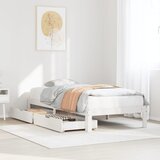 vidaXL Okvir kreveta s ladicama bez madraca bijeli 75x190 cm Cijene