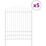  Ograda za vrt s lukovima bijela 8 5x2 m čelik | shoptok.hr