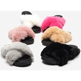 Resti Slippers with fur in black Mashte - Footwear | shoptok.hr