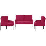 vidaXL Setovi sofa 3 pcs Vinska crvena 115 x 56 x 80 cm Šperploča - boja crnog vina | shoptok.hr