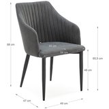 Marckeric Temno sivi jedilni stoli v kompletu 2 ks Nadi – | Shoptok.si