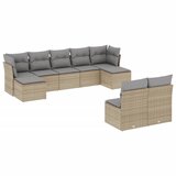  9-dijelni set vrtnih sofa s jastucima bež od poliratana | shoptok.hr