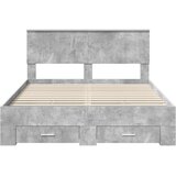  Krevetna konstrukcija s ladicama Betonski sivi 140 x 200 cm | shoptok.hr