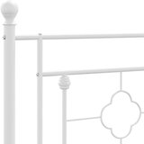 Metalni okvir za krevet s uzglavljem bijeli 193x203 cm | shoptok.hr