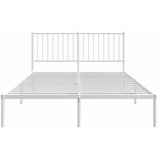  Metalni okvir za krevet s uzglavljem bijeli 135x190 cm | shoptok.hr