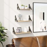 vidaXL Komplet stenskih polic 3-delni sonoma hrast inženirski les | Shoptok.si