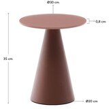 Kave Home Okrogla stranska mizica s stekleno mizno ploščo ø 30 cm Wilshire – | Shoptok.si
