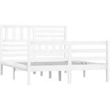  Posteljni okvir bel iz trdnega lesa 150x200 cm 5FT, (20645943) | Shoptok.si