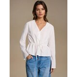 Sinsay Pamučna bluza s rupičastim umetkom | shoptok.hr