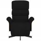  Naslonjač od tkanine s osloncem za noge crni | shoptok.hr