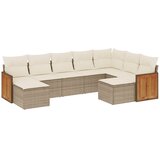  9-dijelni set vrtnih sofa s jastucima bež od poliratana | shoptok.hr