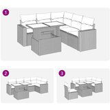 vidaXL 6-dijelni set vrtnih sofa od poliratana s jastucima smeđi | shoptok.hr