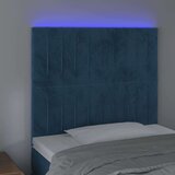 Uzglavlje tamnoplavo 80x5x118/128 cm baršunasto | shoptok.hr
