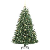 vidaXL Umetno Zložljivo Božično Drevo Zelena 150 cm PVC in kovina | Shoptok.si