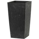 Prosperplast saksija kvadratna visoka reljefna - antracit S433 / 22×22×42 cm Cene