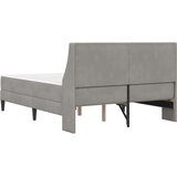  Okvir kreveta s madracem Zidne 2 pcs Svijetlo siva Baršun - Svjetlosiva 140 x 200 cm | shoptok.hr