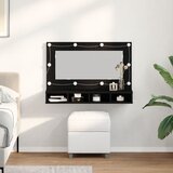 vidaXL LED ogledalo omara v črnem hrastu - 90x31.5x62 cm, (22040449) | Shoptok.si
