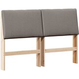  Tapecirani uzglavlje Sivo-smeđa 140 cm Čvrsto borovo drvo | shoptok.hr