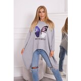 Kesi Oversize print blouse in grey | shoptok.hr