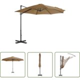  The Living Store Previsni senčnik z aluminijastim drogom 300 cm taupe - Previsni Senčnik, (21743710) | Shoptok.si