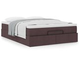 Otomanska postelja z vzmetnico rjav 140x190 cm blago, (22011644) | Shoptok.si