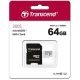 Transcend MICRO SD 64GB + SD adapter TS64GUSD300S-A | ePonuda.com
