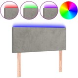 Maison Chic led posteljno vzglavje - vzglavna omarica - nočna omarica svetlo sivo 100x5x78/88 cm žamet, (21709108) Cene